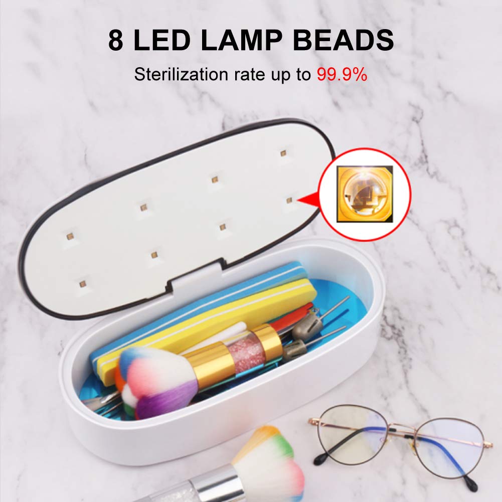 UV Sterilisator für Instrumente, UV Desinfektionsbox LED UV Desinfektion Gerät Desinfektionsgerät für Maniküre Werkzeuge, für Nagelstudio Tattoo Friseursalon (USB-Kabel)