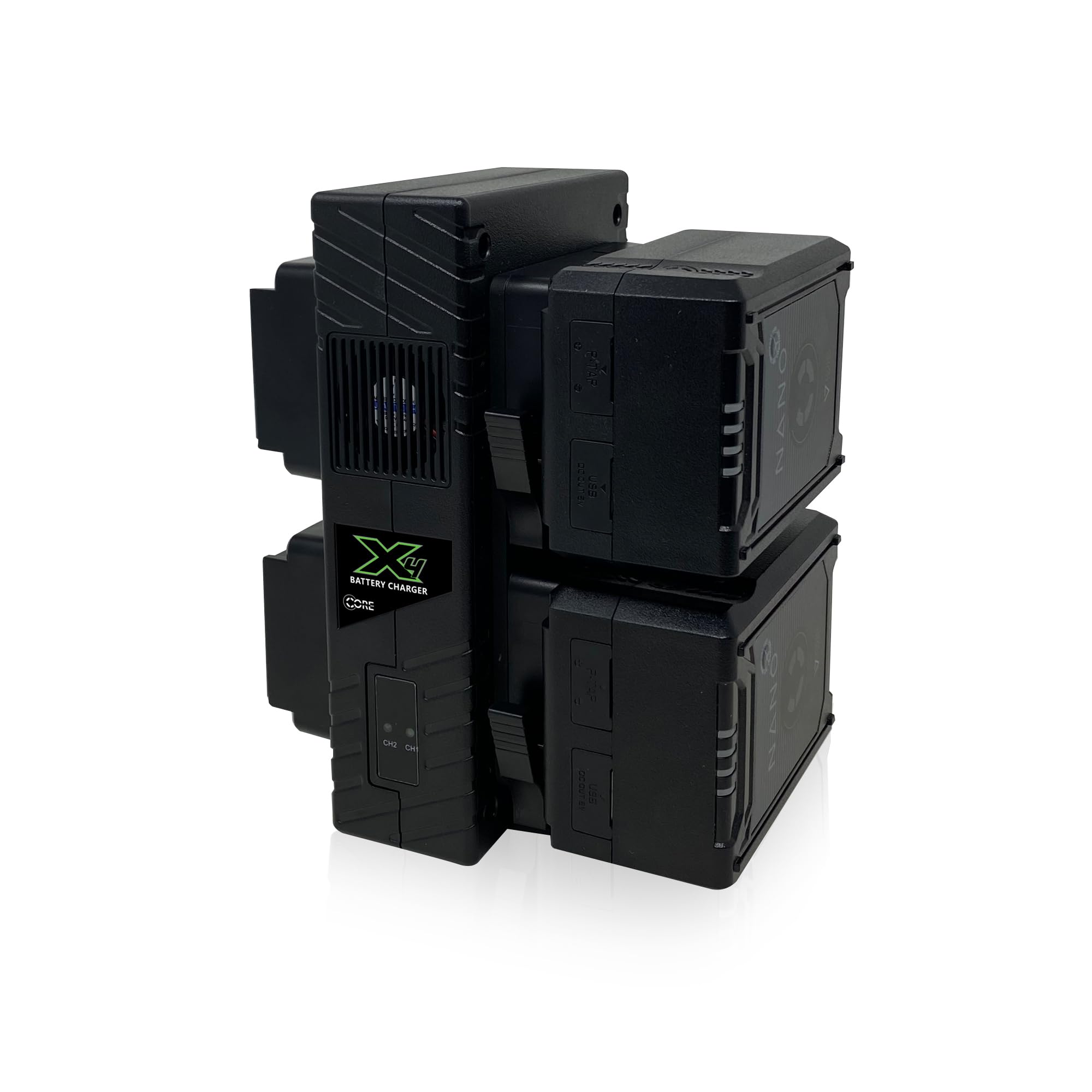 GP-X4S Mini Quad Travel Battery Charger for V-mt Battery Packs