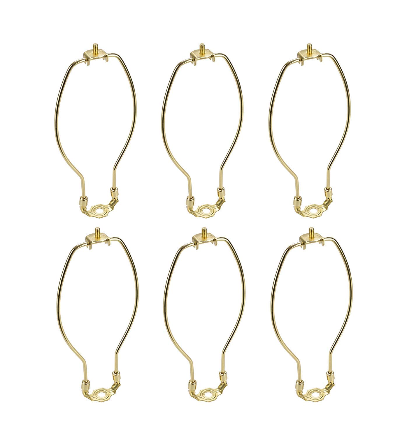 Aspen Creative 20003-16,9" Lamp Harp with Saddle in Polished Brass Finish, 6 Pack
