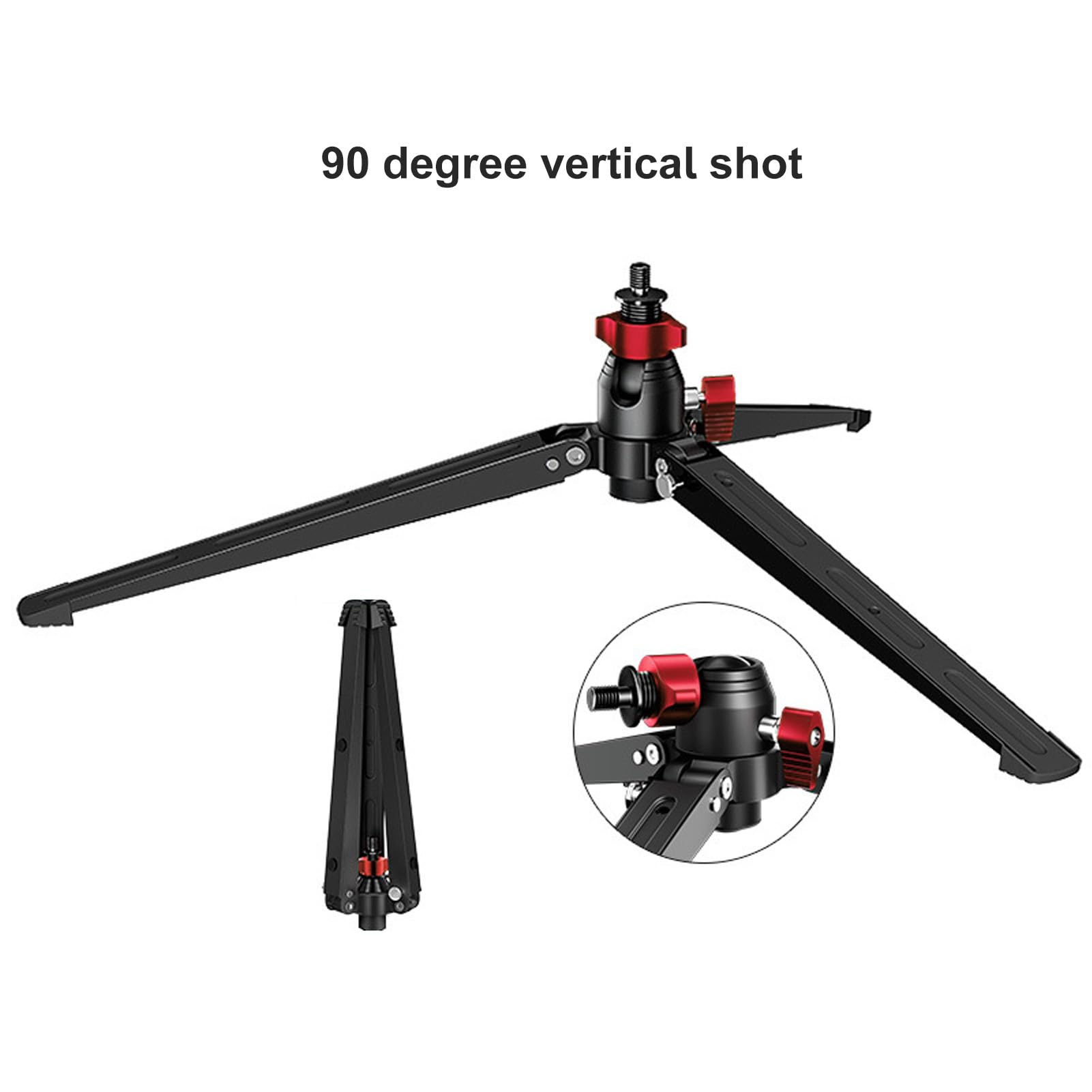 Mini Treppiede Da Tavolo Bojueshaw – Filettatura 1/4”, Base Antiscivolo In ABS, Portatile Per Action Cam E Piccole Fotocamere (Bianco)