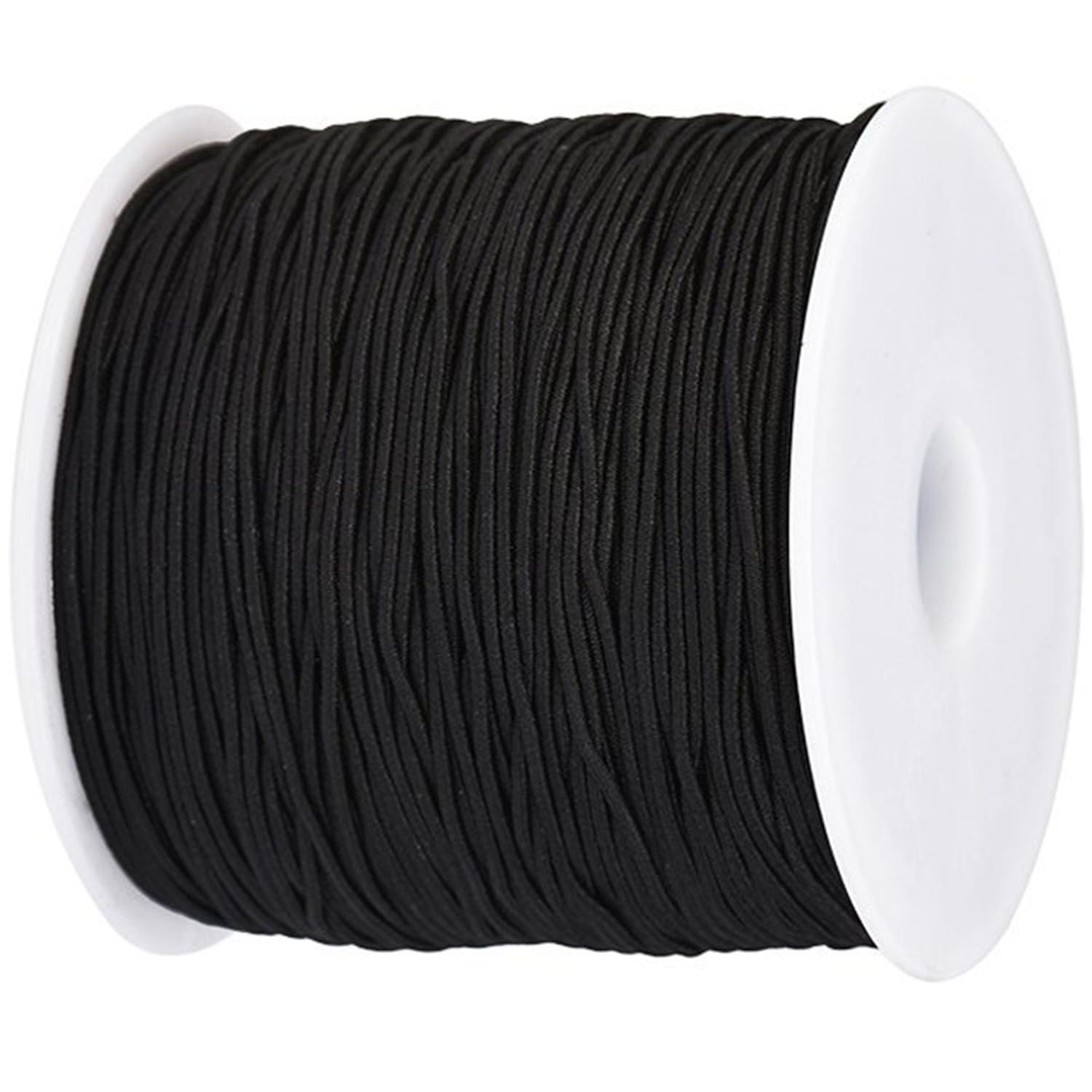 WedDecor 2MM 10M Round Elastic Cord, for Sewing Mask Elastic Band, 10 Metres DIY Soft Braided Sewing Elastic Rope, DIY Clothes Making Sewing & Knitting, Arts & Crafts, Black Elastic Cord