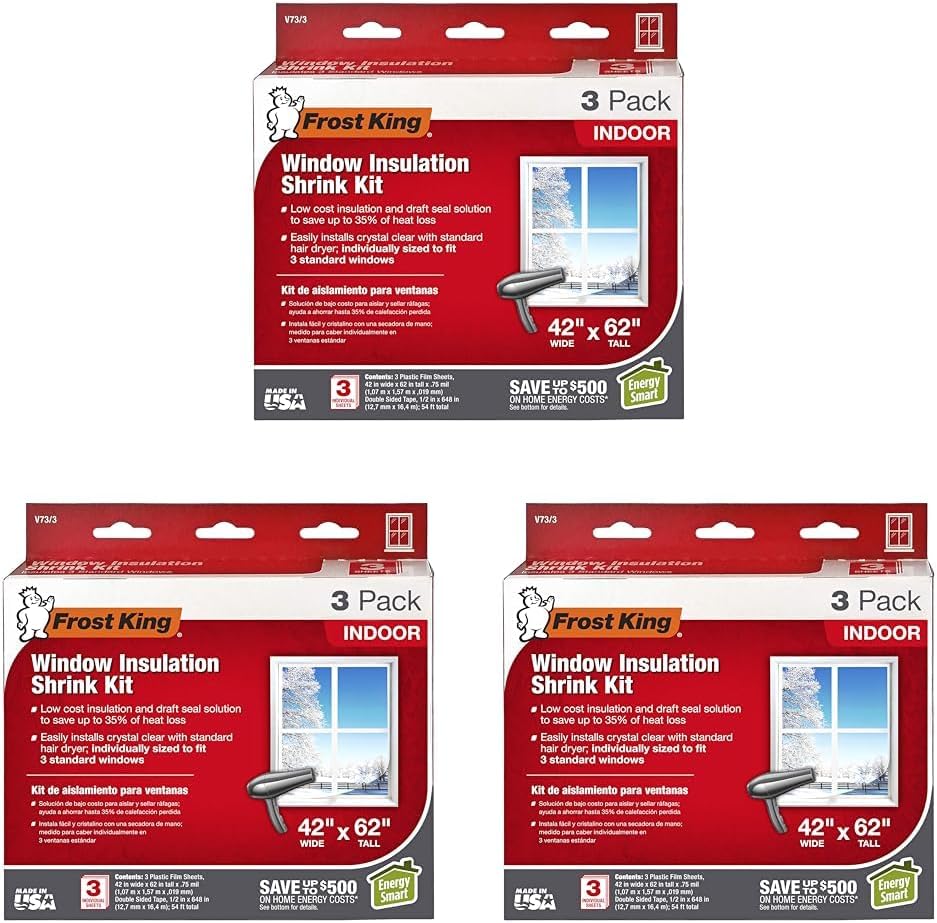 Kit Film Isolant Rétractable Transparent Pour Fenêtre - Frost King