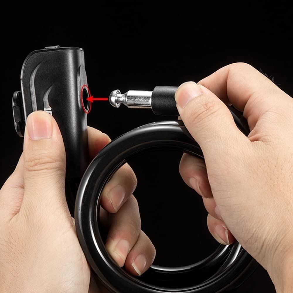 Candado para Bicicleta con Cubierta Antipolvo, núcleo de Bronce, Cable de Acero antirrobo, candado automático para Bicicleta de montaña, Motocicleta, candado antirrobo para Scooter