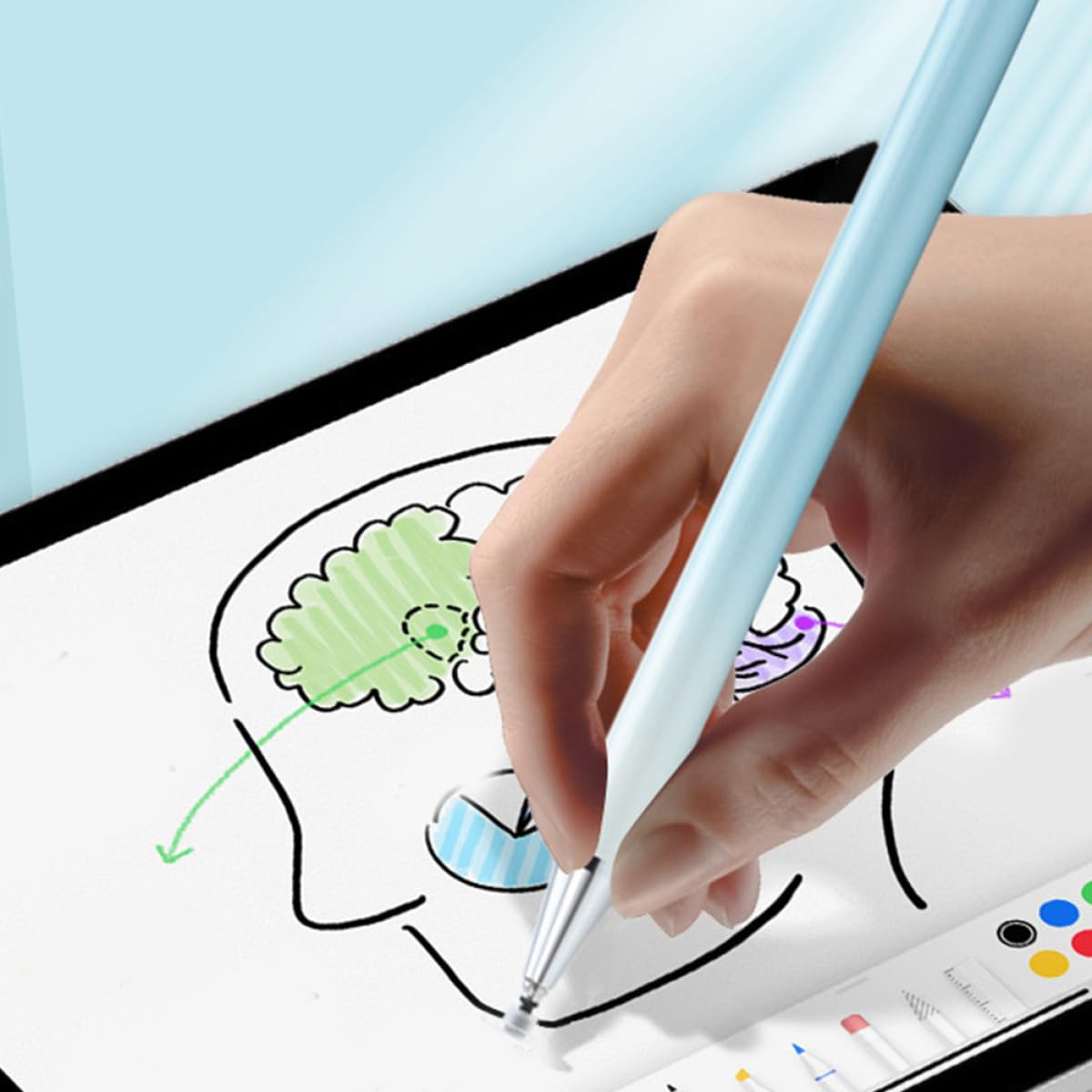 DOITOOL 3 Set Pennino Per Touch Screen Penne Stylus Capacitive Con Punta Sensibile Per Tablet E Smartphone Gradiente Macaron 4 Pezzi*3