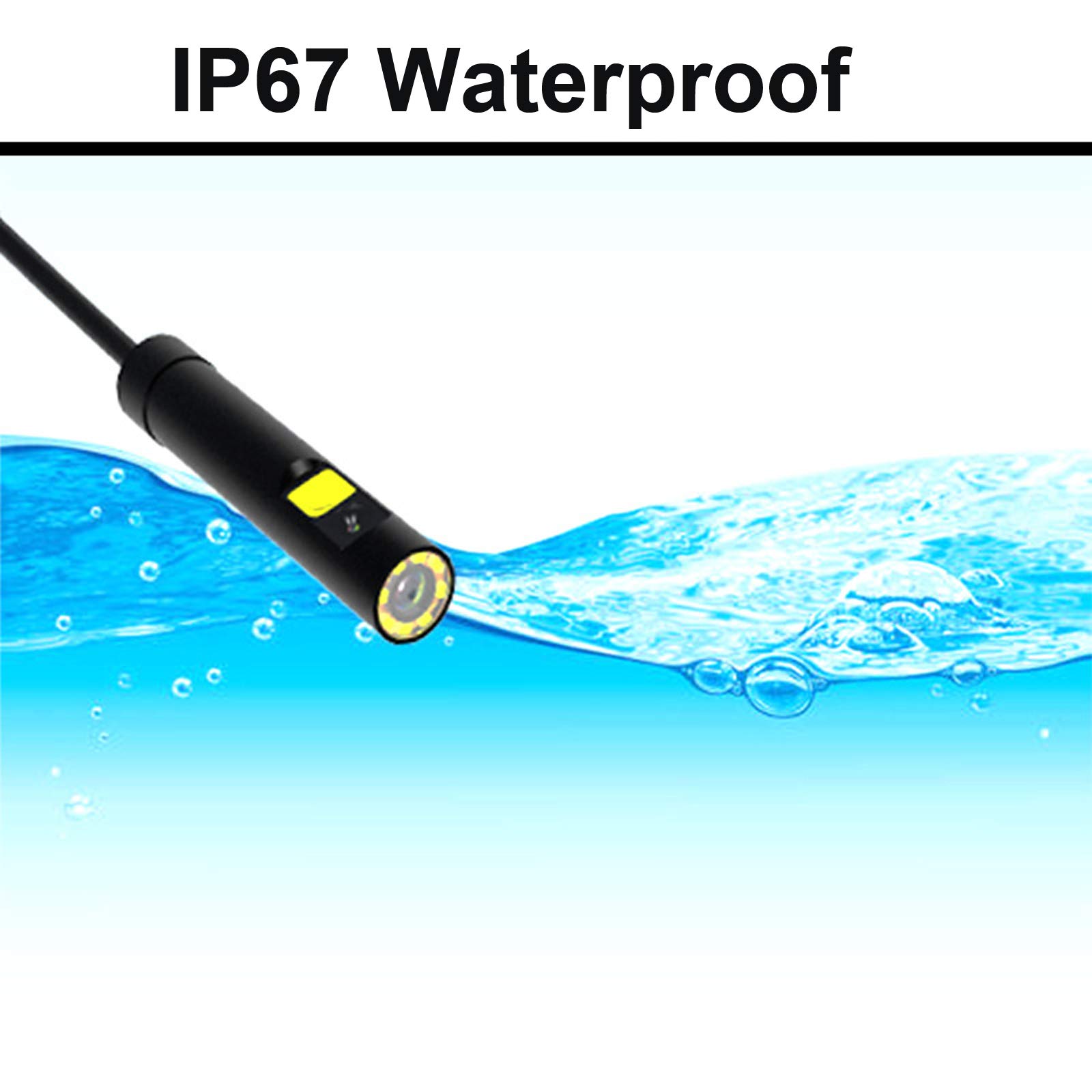 Podwójne Kamery Przemysłowa Kamera Inspekcyjna 8 Mm Kamera Domowa 1080P Hd 4,3-Calowy Ekran Ips Boroskop Ip67 Wodoodporna Kamera Typu Snake Z 6 Diodami Led, 3 Metry/5 Metrów