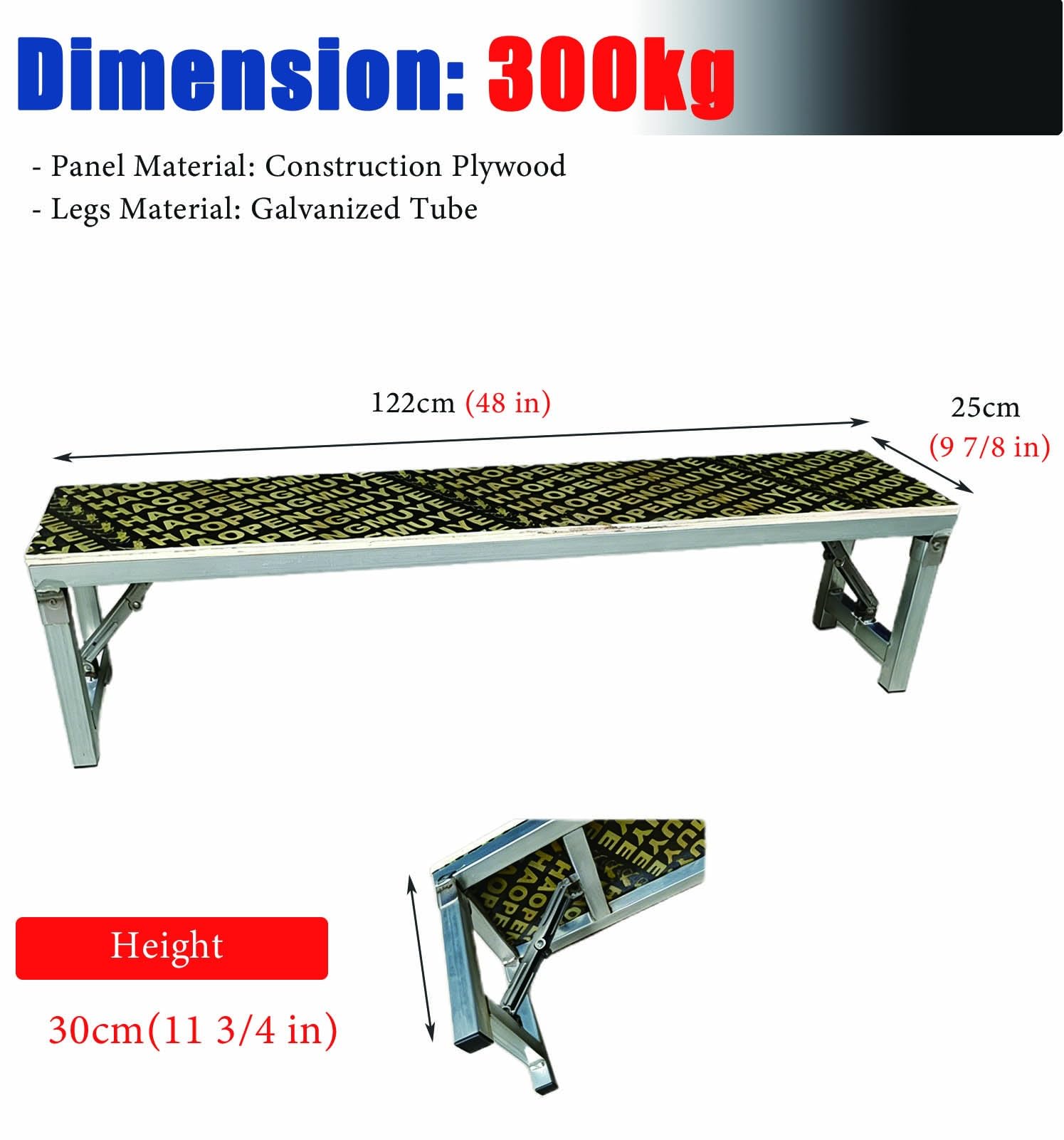Tarima Escenario Taburetes Pequeños Portátiles para Escenario de Bodas, Plataformas Plegables para Coro, Bancos Escalonados de 30/40/60 cm de Altura para Conciertos(30cm(11 3/4"))