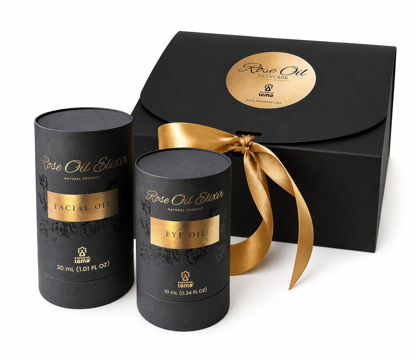 Rose Oil Skincare Set for Women – Face Oil & Around the Eye Oil with Bulgarian Rose Oil (Rose Otto), Hydrating Facial Oils, Lightweight & Fast Absorbing, Radiant Glow, Gift Set, Made in Bulgaria.