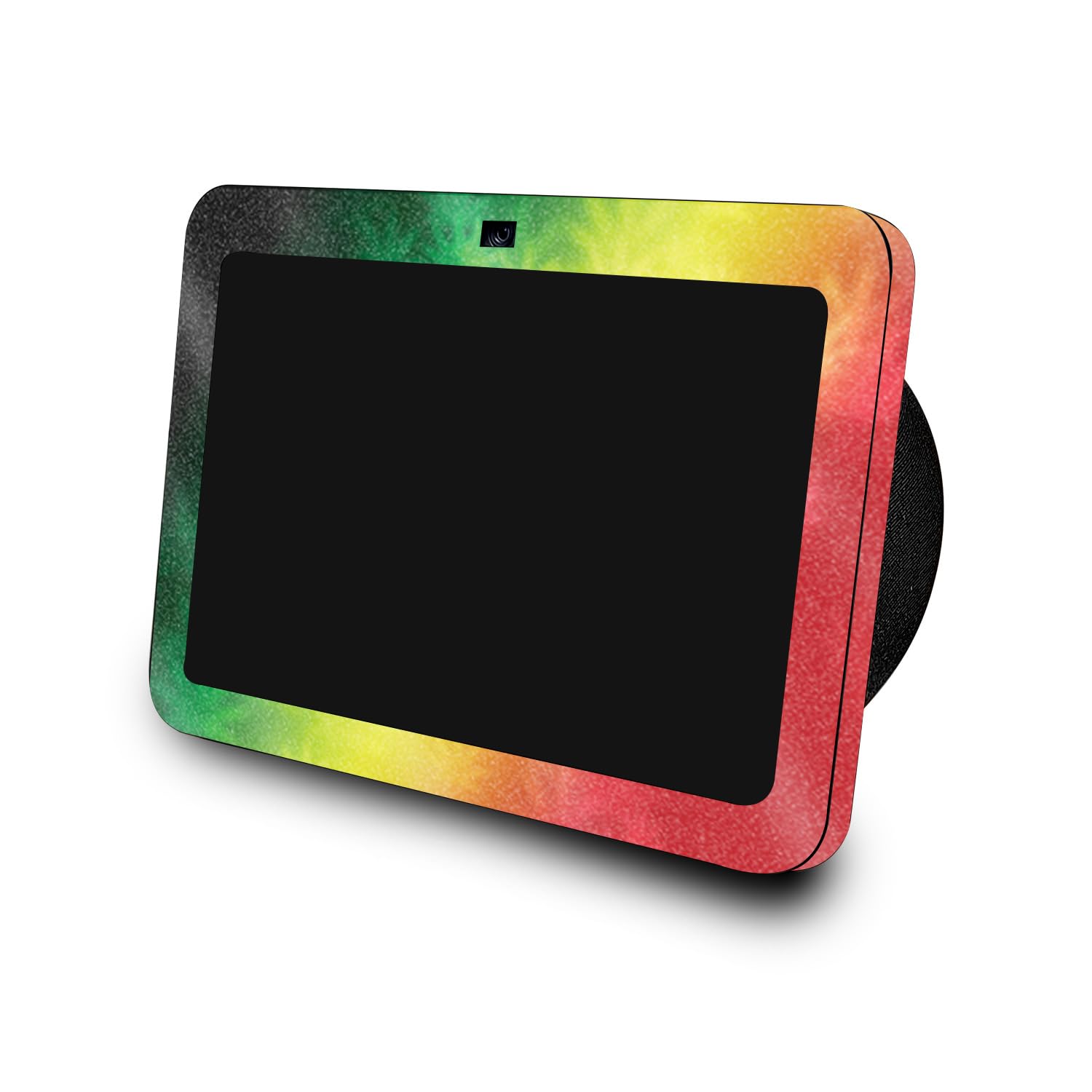 Glossy Glitter Skin Compatible with Amazon Echo Show 8 (3rd Gen, 2023) - Rasta Rainbow - Premium 3M Vinyl Protective Wrap Decal Cover - Easy to Apply | Crafted in The USA by MightySkins