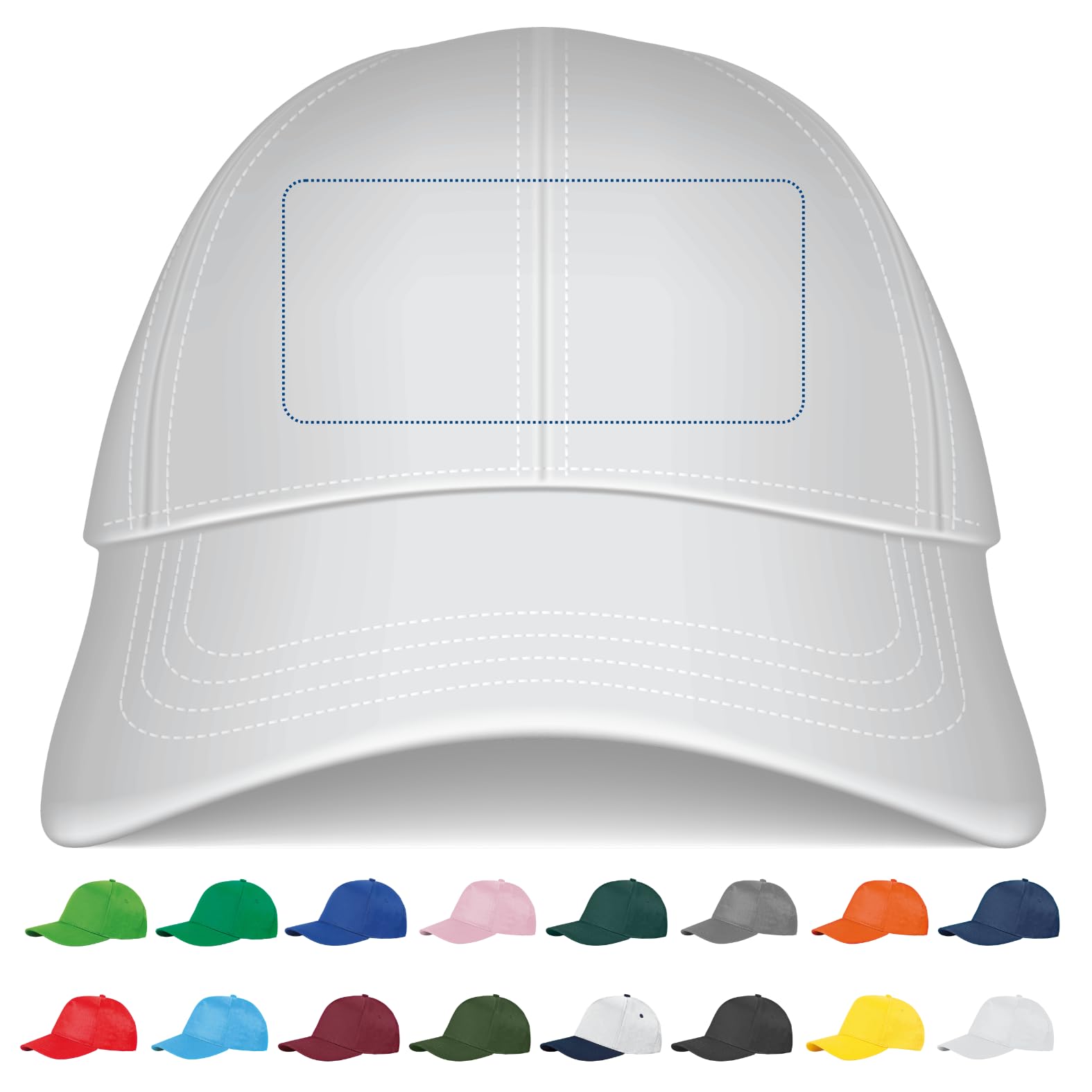 Stock da 10 Cappellini Personalizzati con Logo Gadget Personalizzabili Promozionali con Stampa per Eventi, Gite, Fiere, Aziendali Berretti Pubblicitari da Uomo e Donna Stampati con Visiera