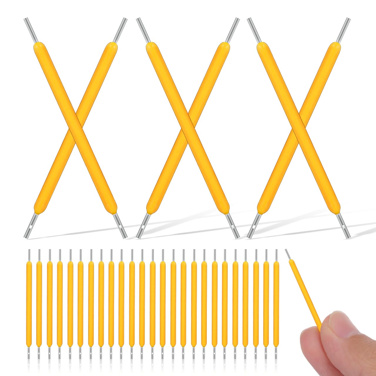 Hemobllo 50 pezzi di filamento LED 2700 K luce calda ricambio – 3 V 120 Ma accessori per progetti fai da te, illuminazione per casa e ufficio