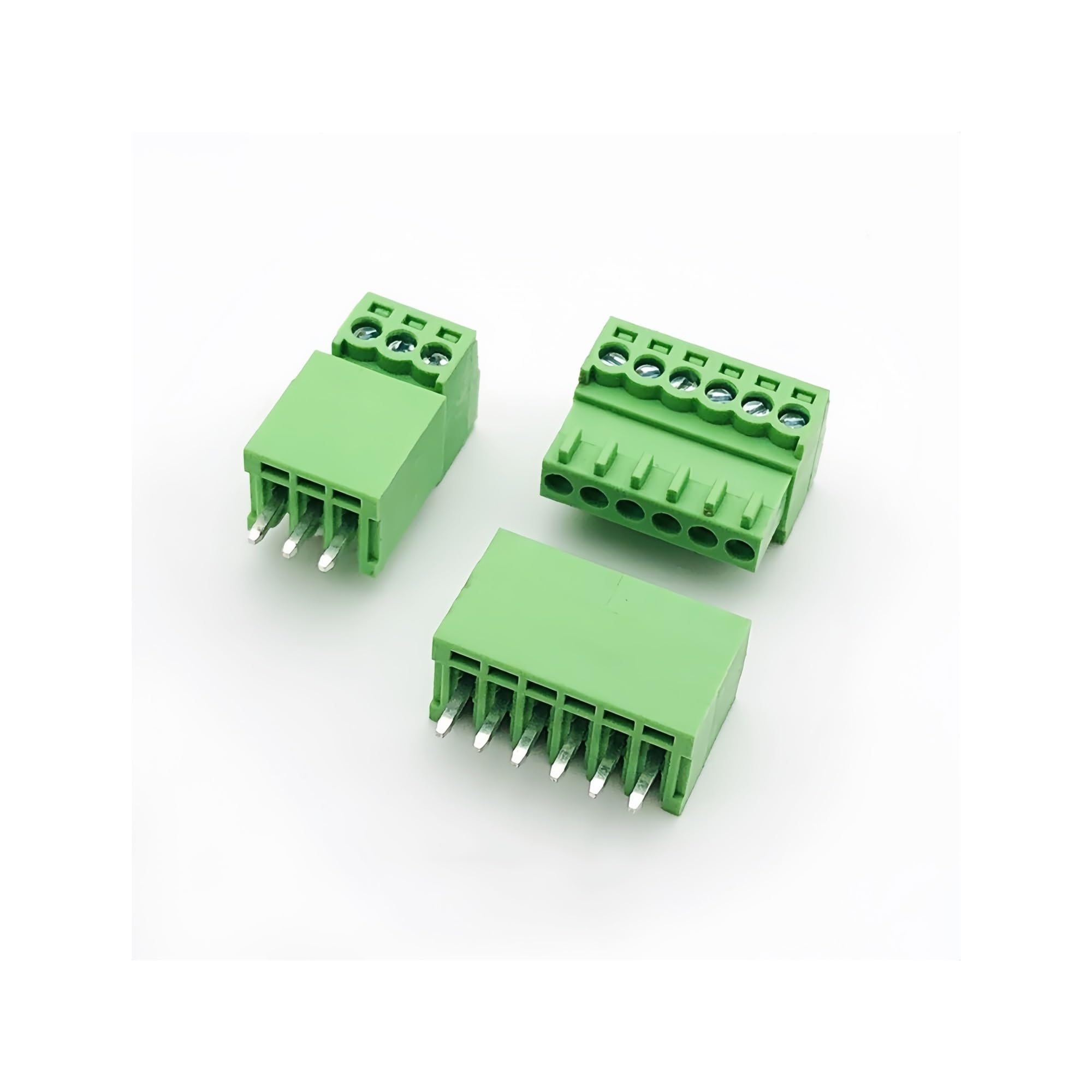 10/5 paia 2EDG 2.54Mm PCB Morsettiera a vite, connettore maschio femmina dritto e ad angolo retto for cablaggio elettronico del circuito(Straight needle,10Pairs,4P)
