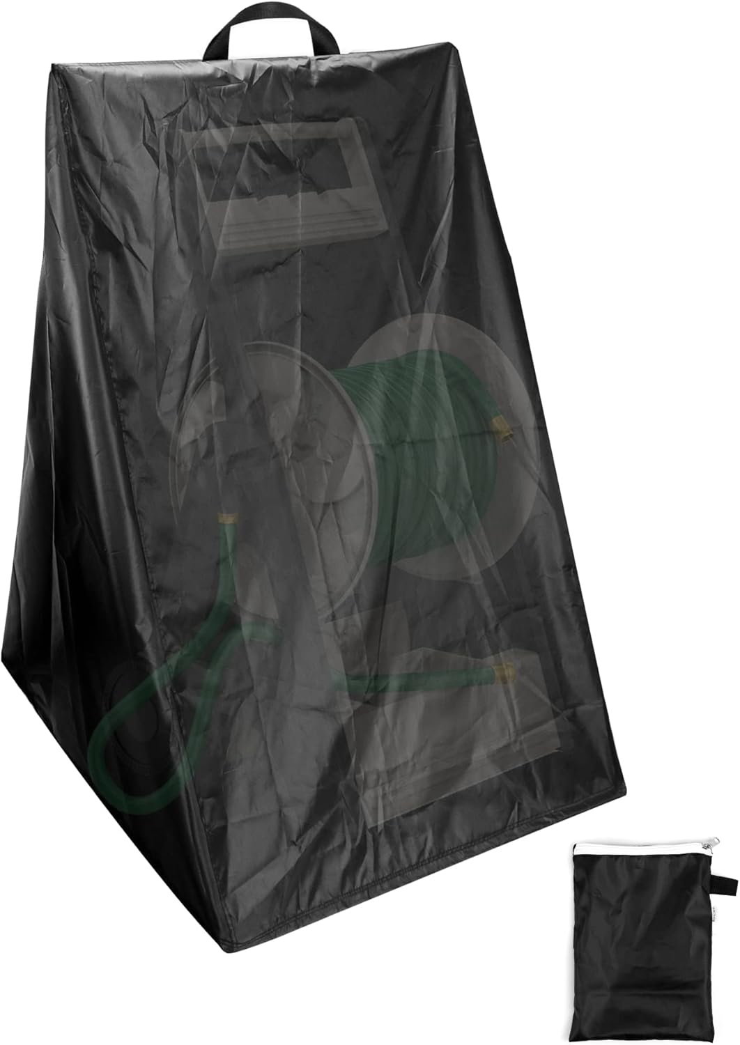 QWORK Garden Hose Reel Cover, Waterproof Free Standing