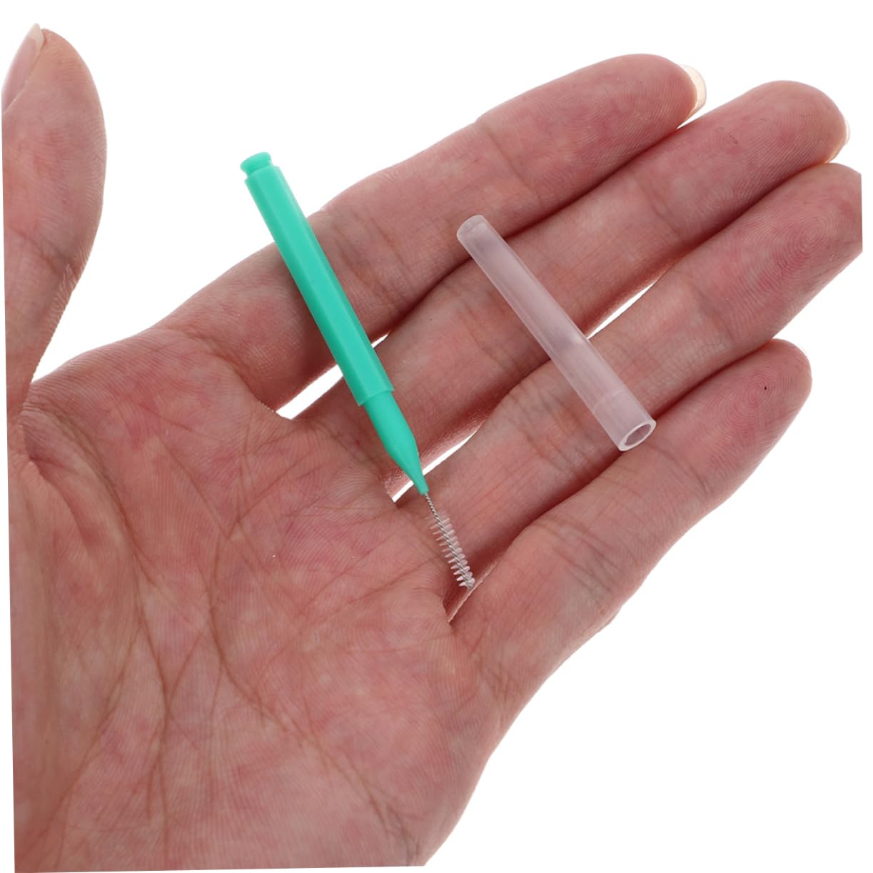 Scovolino Interdentale 200 Pezzi in Pp Acciaio Inossidabile | Impugnatura Ergonomica, Setole Morbide Lavabili, Design Portatile Verde per Igiene Orale