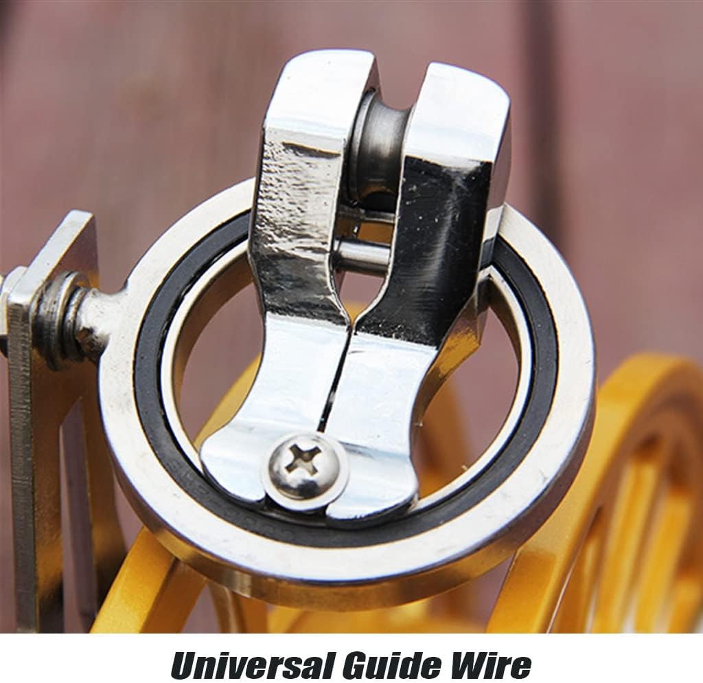 Alloy Kite Reel, Large Adult Anti-Reverse, Winding Reel Grip Wheel Handle with Brake, Professional Outdoor Kite Accessories (Color : Gold, Size : 28cm/11.0") (Brown 28cm/11.0")