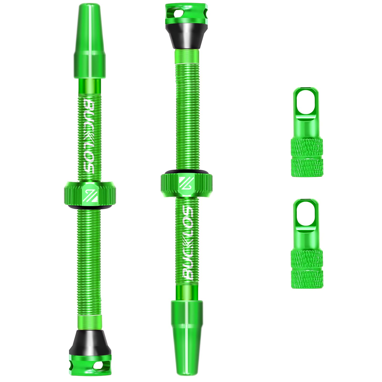 BUCKLOS Tubeless Presta Valve Stem 40/44/55/60/65/80/100 mm, Valve Stem Kit with Valve Core Removal Tool for Road Bike/Mountain Bike/MTB, Fit Most Bicycle Rims, Super Light Durable Aluminum Stem โ image 1