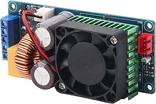 IRS2092S Digital Amplifier Board, 500W Mono HiFi Power Amp Module Class D with Circuit Protection, 90dB SignalNoise Ratio & Cooling Fans