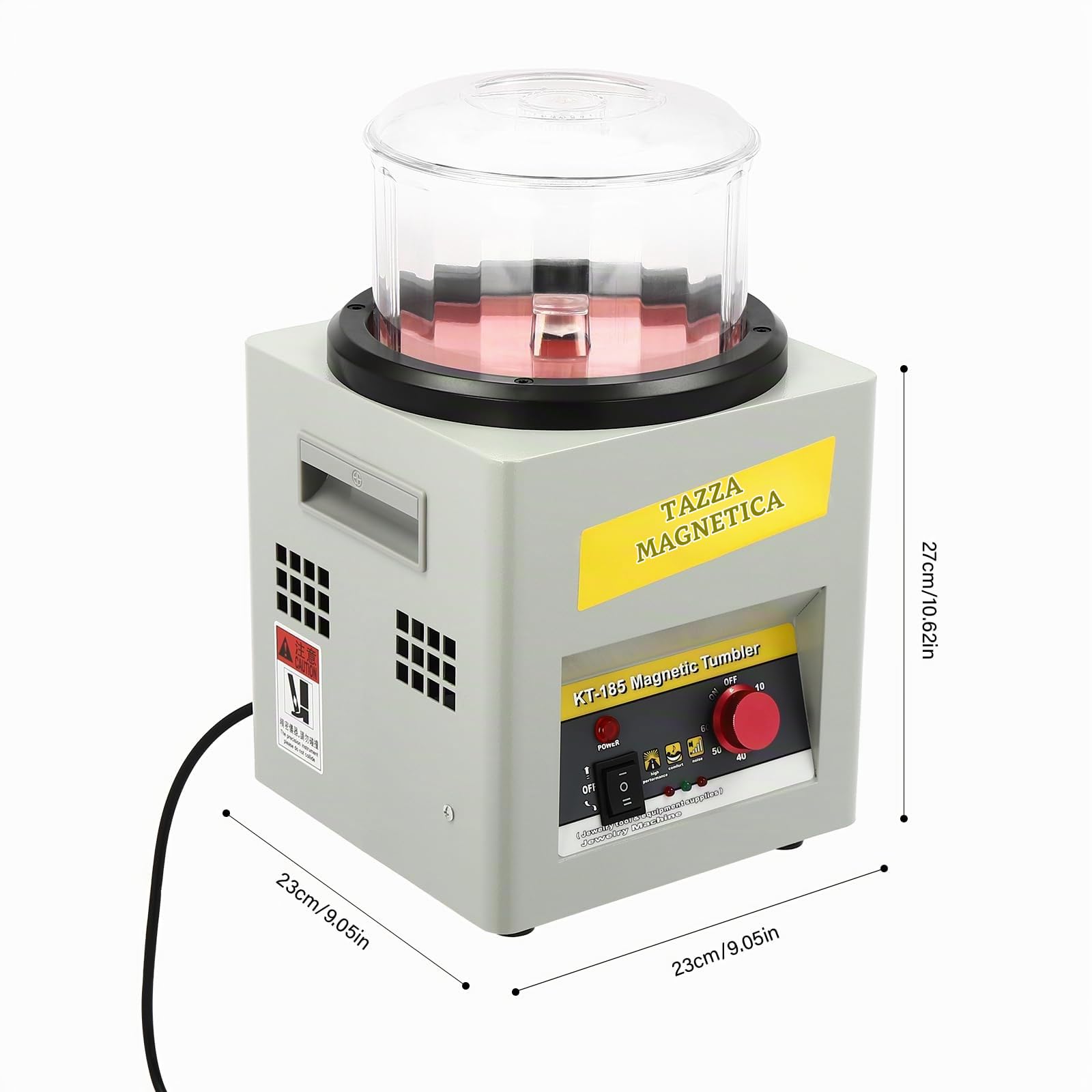 MINUS ONE Lucidatrice Magnetica per Gioielli Stazione di Finitura Super lucidatura Lucidatrice Tumbler Lucidatrice Frequenza Regolabile 2000rpm - 220V