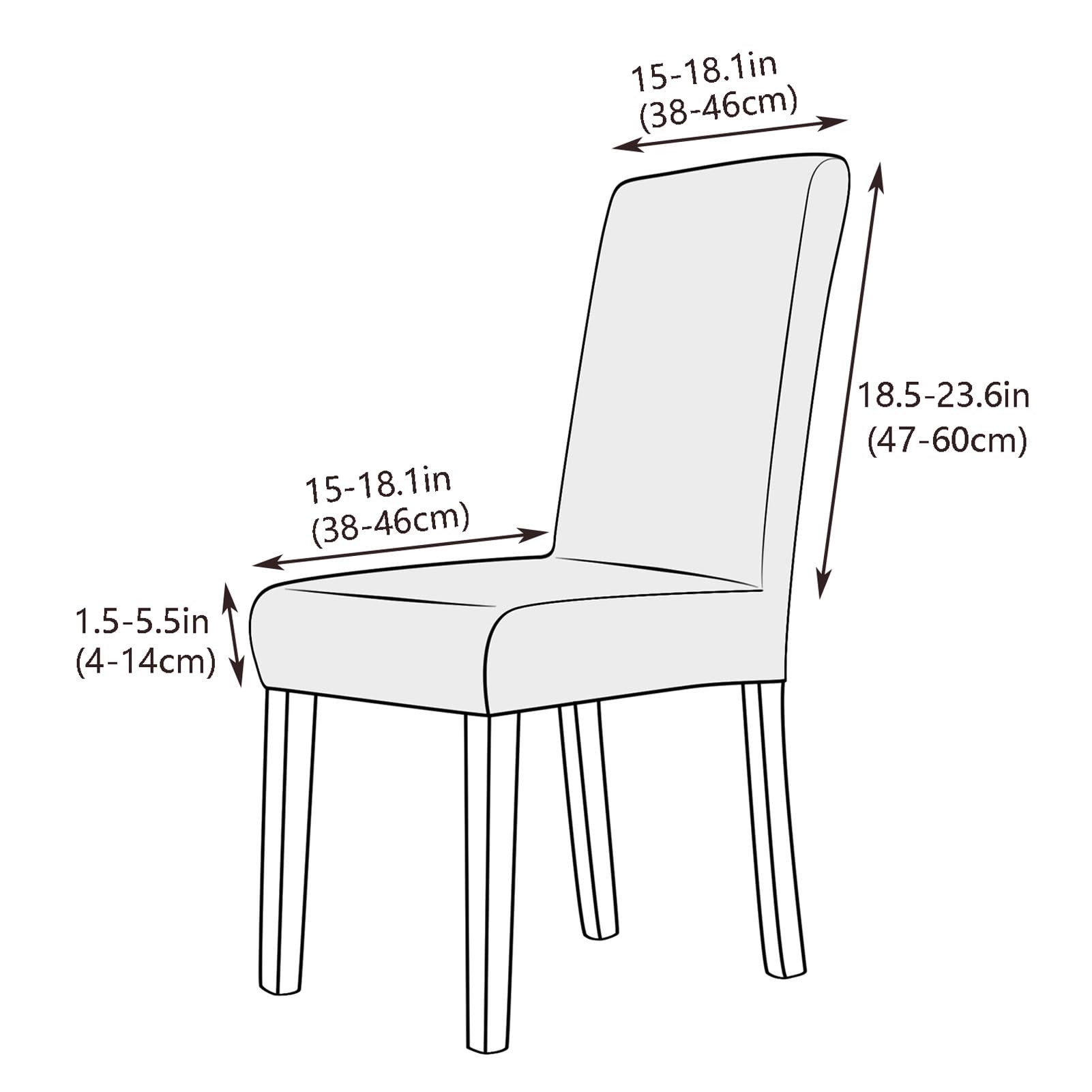 Lot de 2/4/6 housses de chaise de salle à manger, élastiques, réglables et lavables, imperméables en similicuir PU, extensibles, amovibles pour maison, cuisine, hôtel, fête, mariage