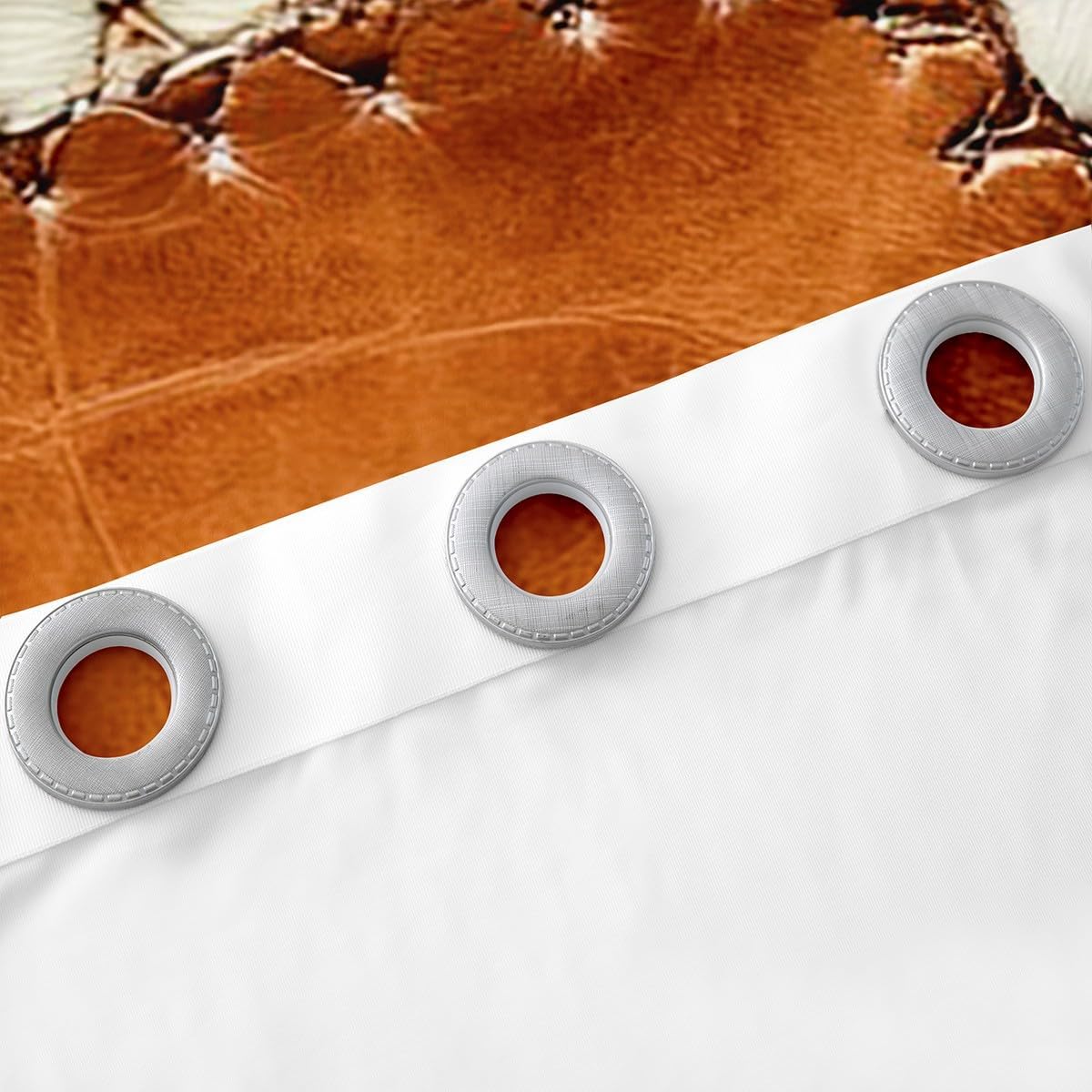 Brown Cowhide Blackout Curtains,Cattle Wild Highland Cow Print Curtains & Drapes,Rustic Farm Animal Skin Fur Window Treatments 2 Panels 42 x 84 Inch,Vintage Patchwork Home Decor Boho Exotic Decor