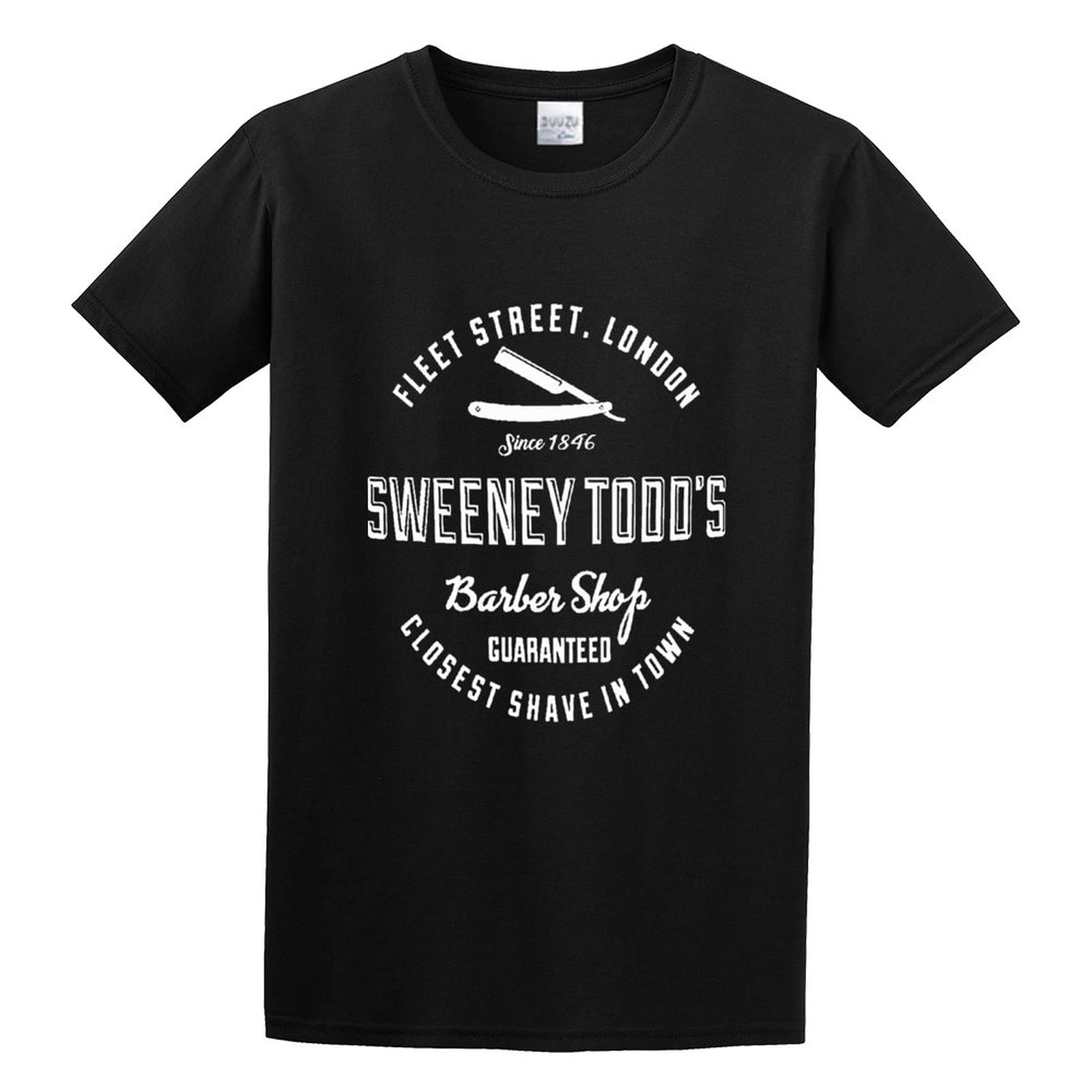 Men's Sweeney ToddS Barber Shop Vintage Gift Funny T Shirt O Neck