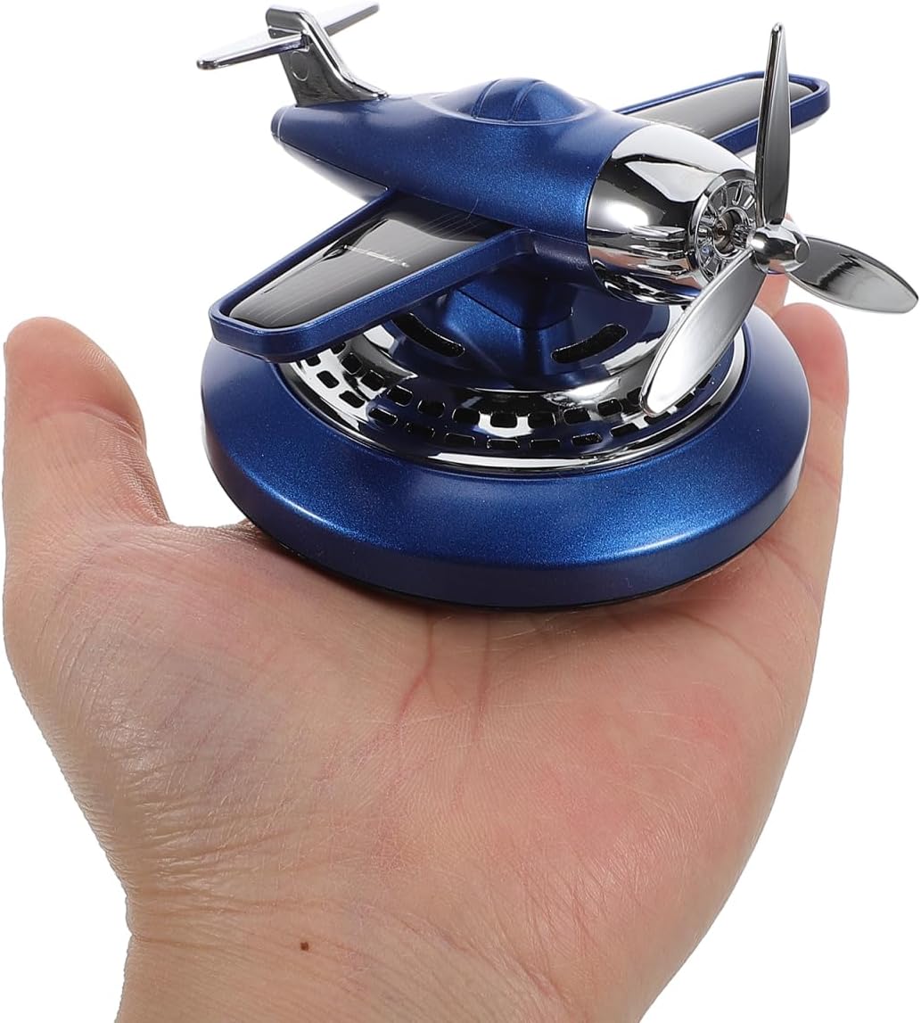 Solar-Powered Airplane Car Diffuser Dashboard Ornament Aromatherapy Essential Oil Fragrance for Car Interior Decoration