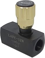 Vista 1 de Válvula de control de flujo variable ajustable en línea hidráulica w/flujo de revolución libre, 3/4" NPT