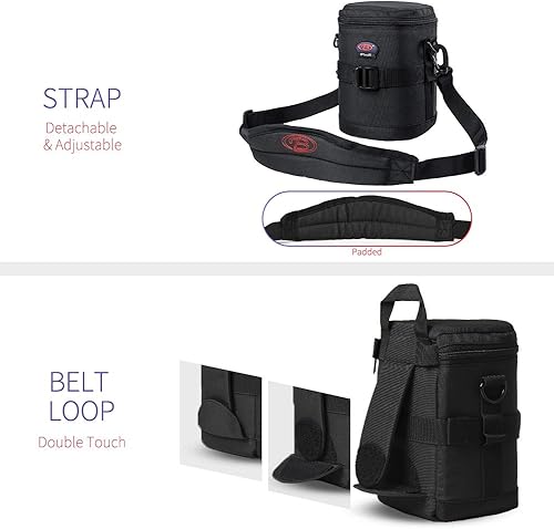 Miniatura 5 de Funda para lente de cámara DSLR, compatible con Canon Nikon Pentax Sony Olympus Panasonic y otras lentes de cámara