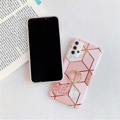 Miniatura 3 de Qokey Funda compatible con Samsung Galaxy A32 5G (no compatible con A32 4G), diseño de mármol de 360, TPU suave a prueba de golpes, para niñas