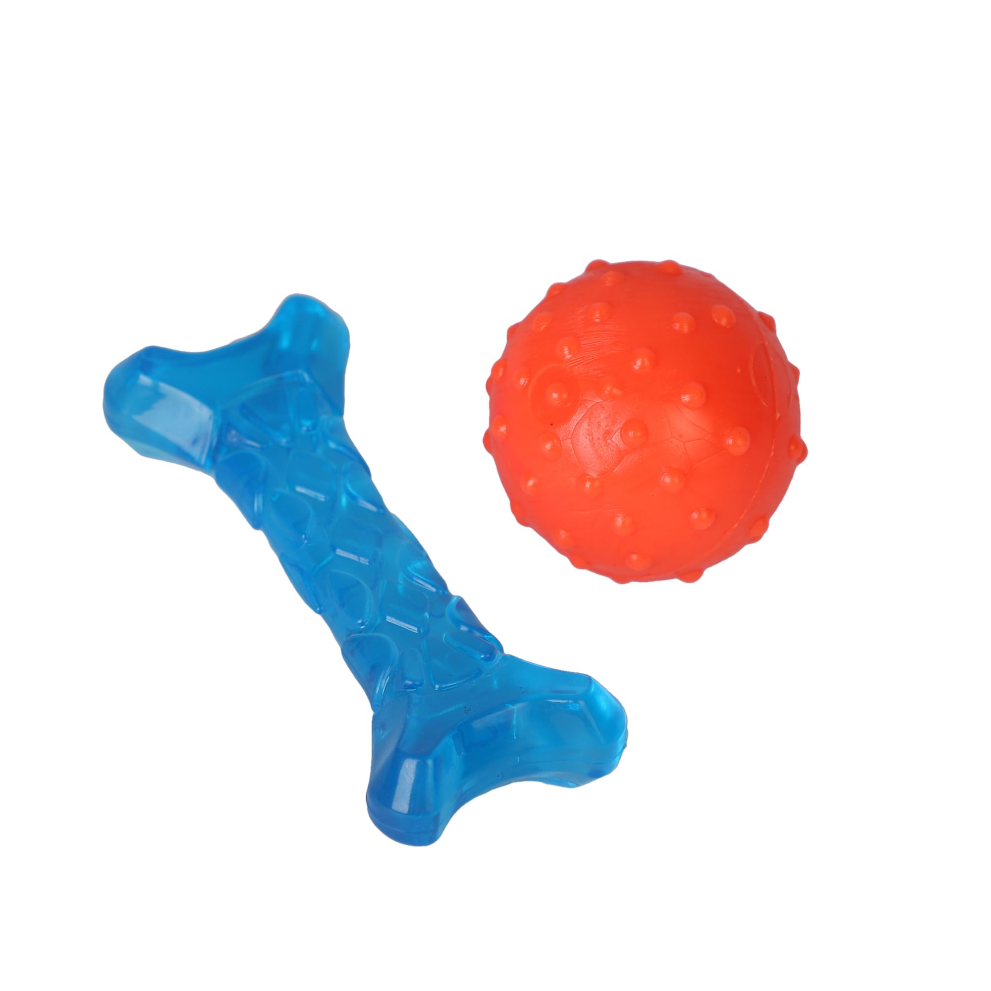 PowerPups Dog Toy Combo - Rubber Bone and Ball Set for Puppies and Small Breeds - Soft Teething Bone and Engaging Bumpy Texture Ball (B0CG4LS5QP) Amazon Price History, Amazon Price Tracker
