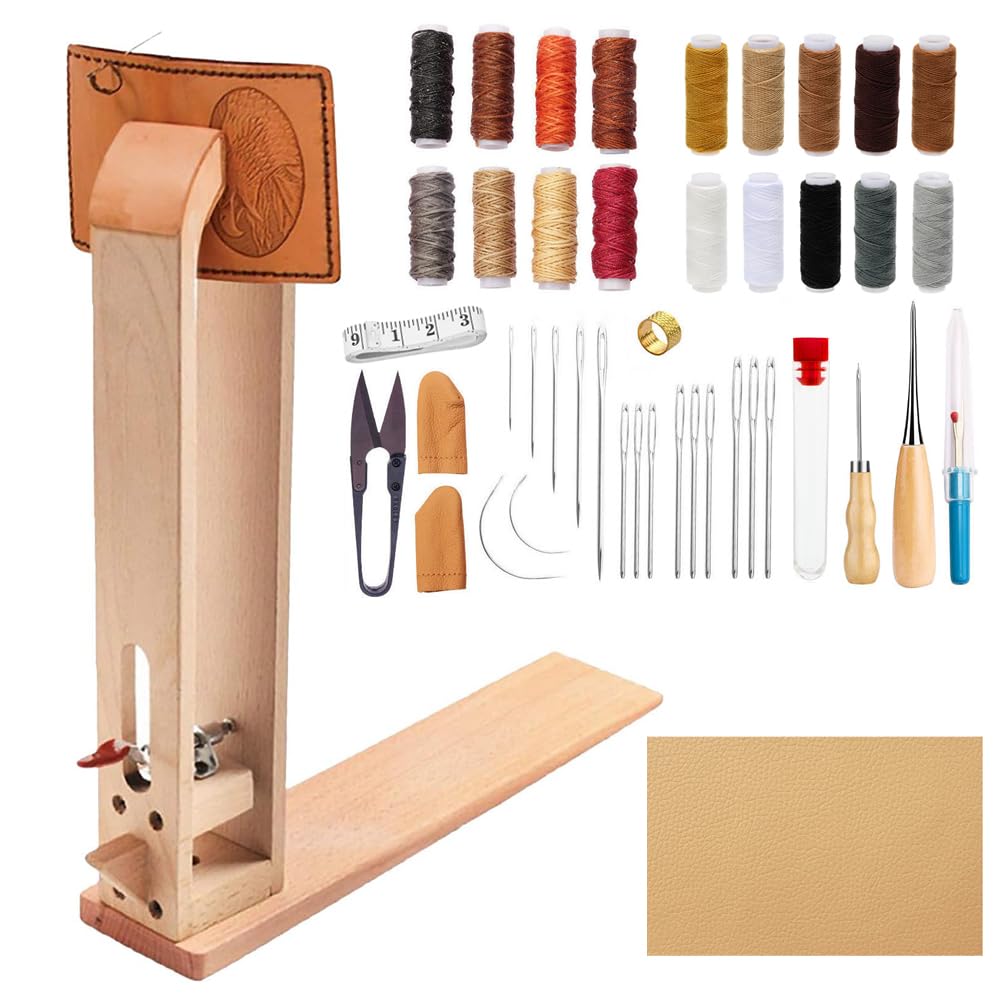 Pony con cuciture in legno con rotazione a 360°, kit di morsetti per