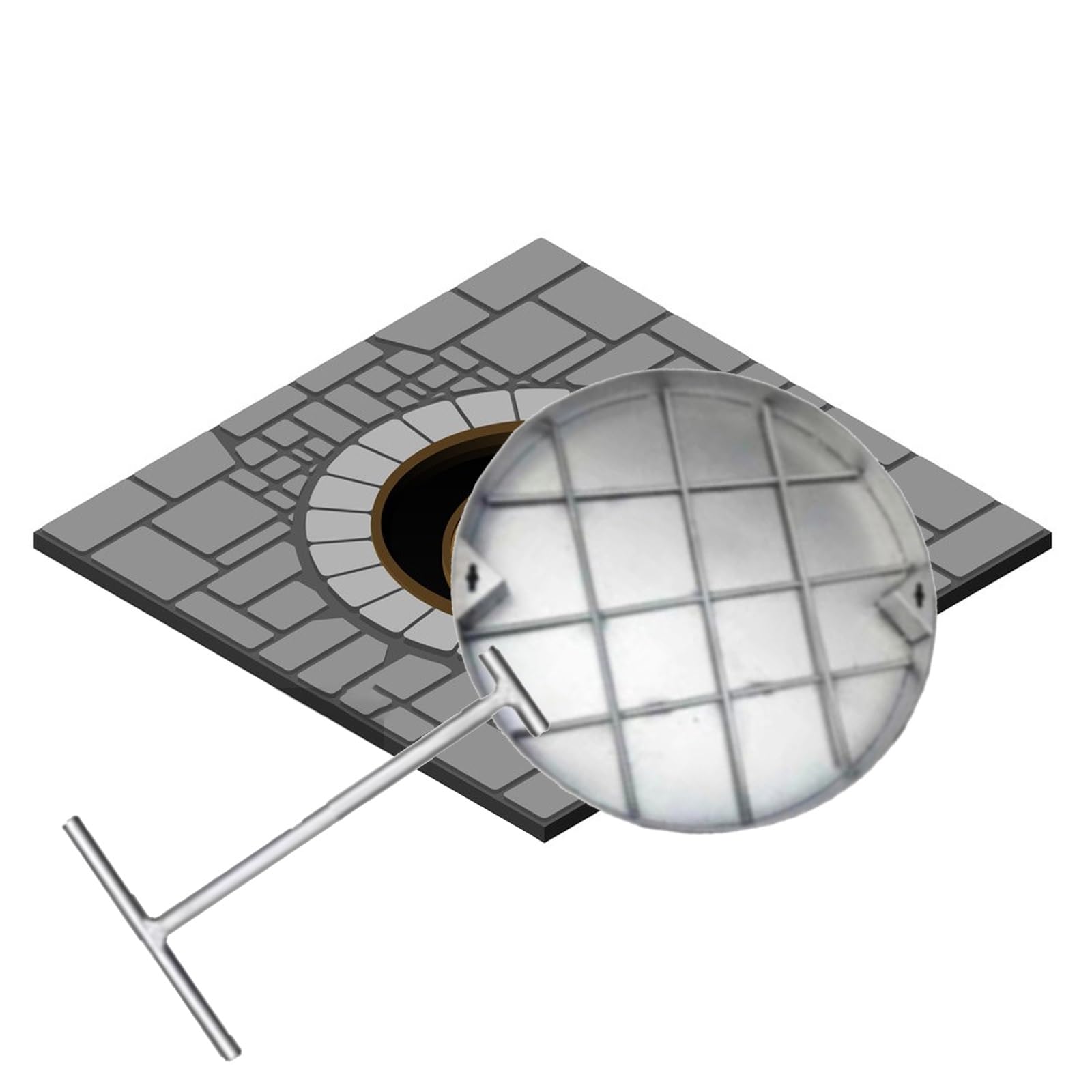 GJMSSMY Recessed Manhole Cover block paving inspection chamber utility inspection lid square lid heavy duty