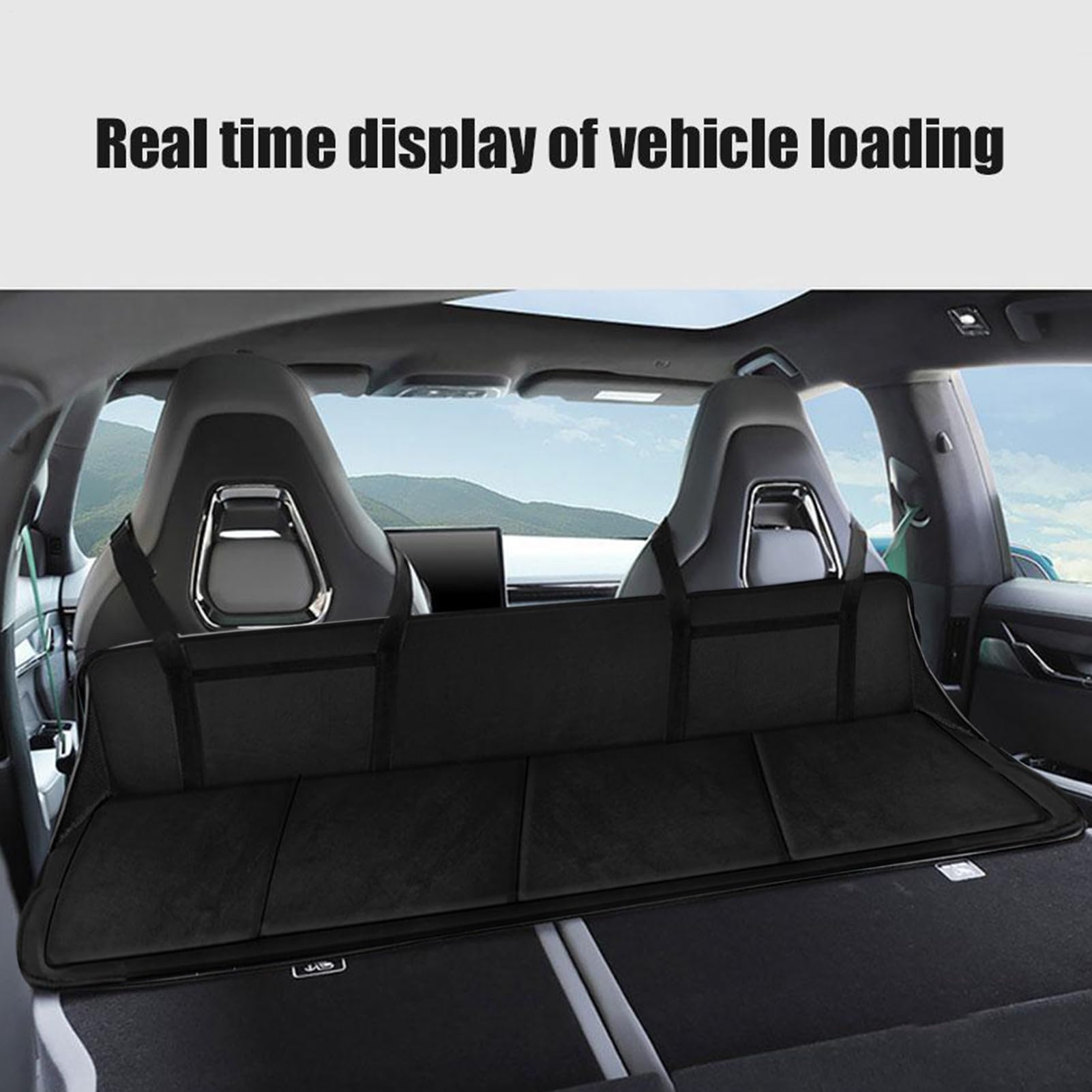 Genérico Placa Extensible para Asiento Trasero del Coche - Cama Extensible para Asientos Posteriores de Vehículo,Colchón Plegable para Dormir En Coche para Camping Y Viajes