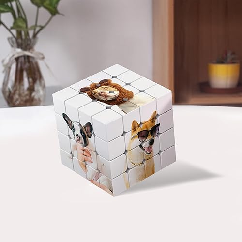 Miniatura 5 de Reuhen Cubo personalizado con foto, rompecabezas de fotos personalizado 3D, cubo giratorio con 6 imágenes, regalos personalizados de cumpleaños de