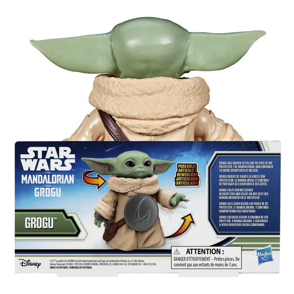 Star Wars Figura de acción de Grogu de 16,5 cm, The Mandalorian & Grogu, Juguetes para niños y niñas, Edad: A Partir de 4 años