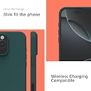 YATWIN Silicone Back Case for iPhone 16 Pro Max, Soft-Touch Phone Back Cover for Apple iPhone 16 Pro Max - Dark Green gallery image