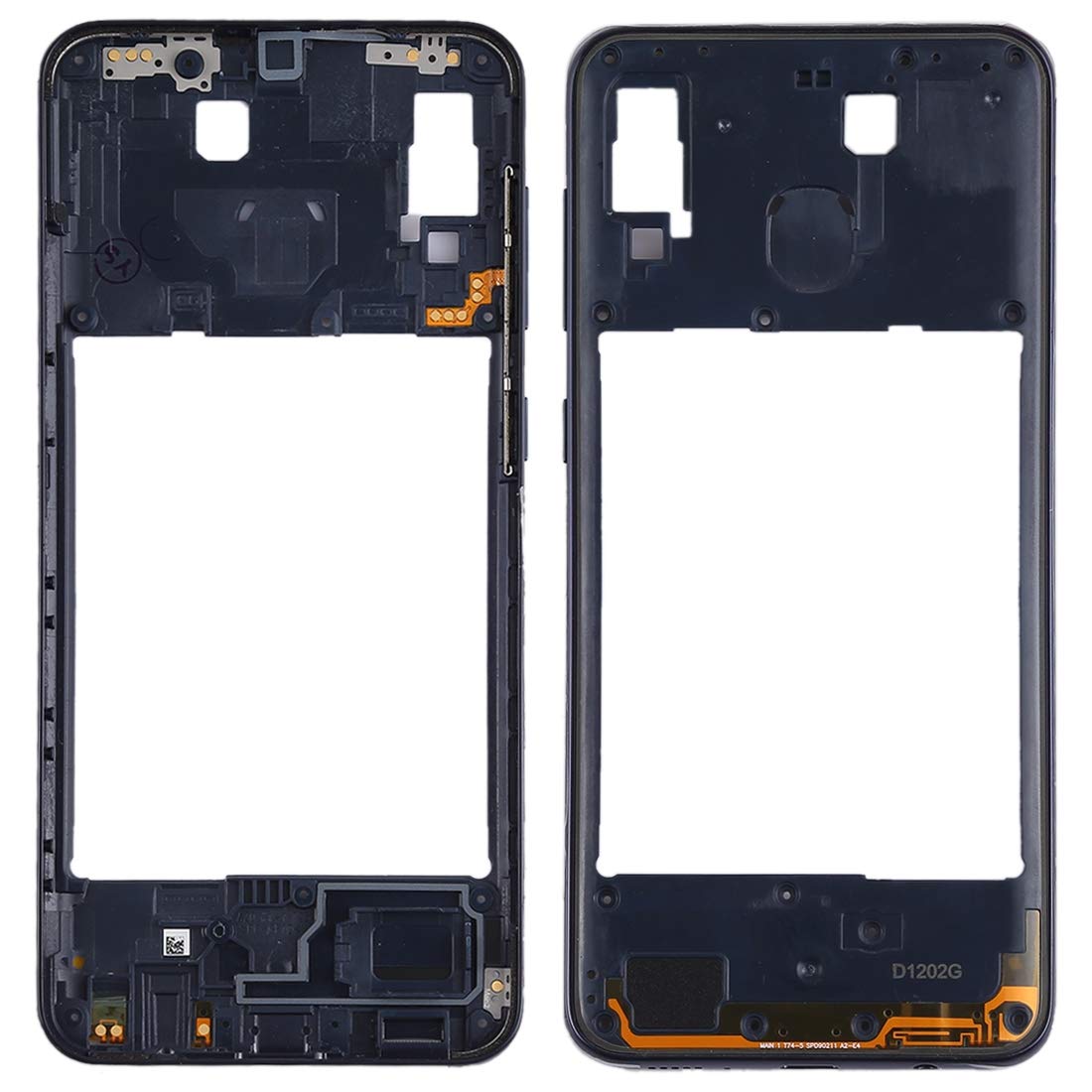 CHENYAN for Galaxy A20 Middle Frame Bezel Plate (Black)