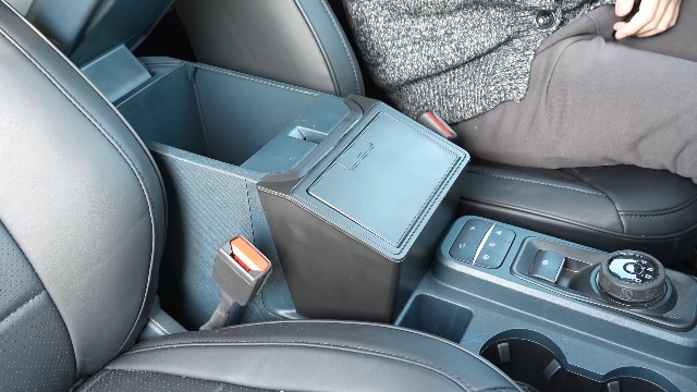 Image of Mabett Lidded Console Storage Box for Ford Maverick Accessories 2026 2025 2024 2023 2022, Seal-Lid Heavy-Duty Multi-Scenario Organizer Front Seat Armrest Trash Can