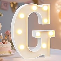 Vista 172 de Pooqla Letrero de Luces LED de Marquesina con Letras, Letra del Alfabeto Iluminada para Decoración del Hogar, Fiesta, Boda R