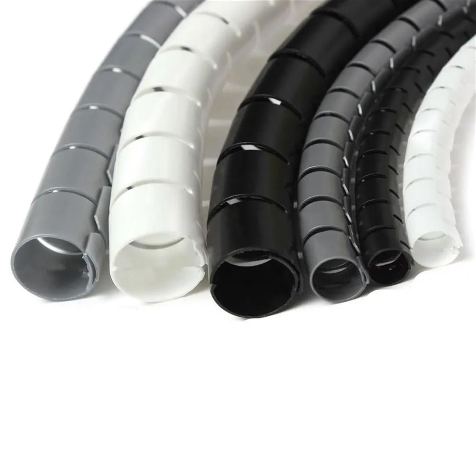 Guaina per cavi a spirale, 2 metri, organizer per tubi, 8 mm, 10 mm, 28 mm, guaina protettiva per cavi (ID bianco 10 mm)