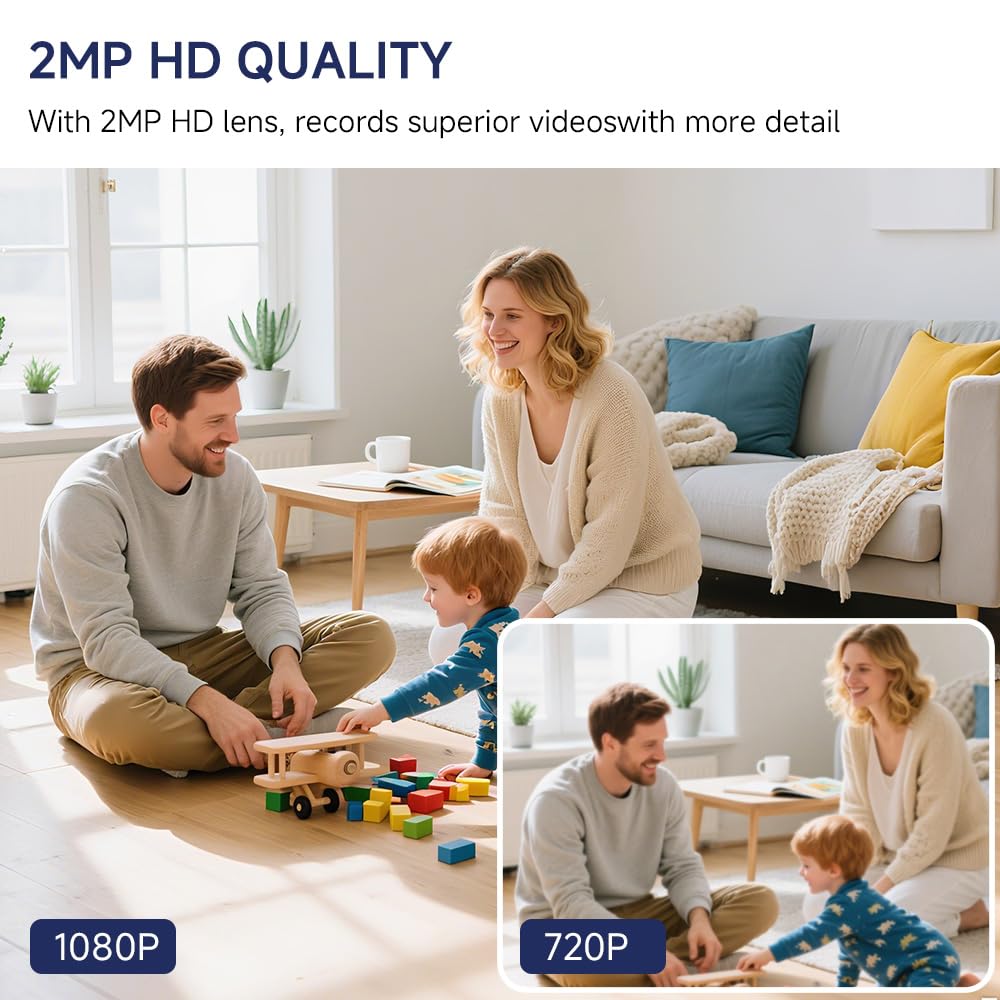 Dwukierunkowa kamera bezpieczeństwa w domu, kamera dla zwierząt domowych 1080P, kamera wideo dla niemowląt, monitor dla niemowląt/osób starszych/niani/zwierząt domowych/psa z aplikacją na