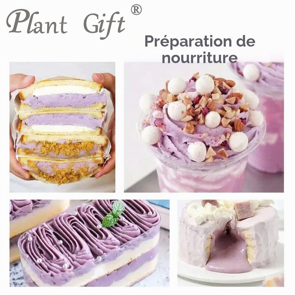 Plant Gift 100% Pur Poudre de Taro 香芋粉, Pour Pâtisserie 100g/3.25oz | Naturel. Sans additifs. Mouture fine, arôme doux et sucré. Pour smoothies et pâtisserie. Also: Taro Flour.