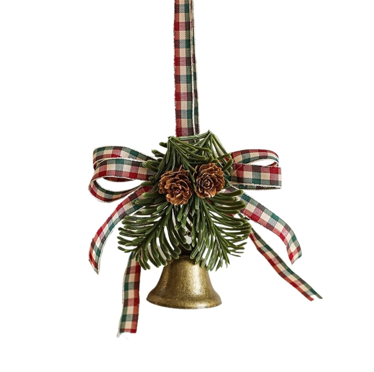 Campanelle Natale Campana Natalizia con Fiocco Decorazione da Appendere alla Parete Campane Natalizie Rustiche Vintage Decorazioni(Blue)