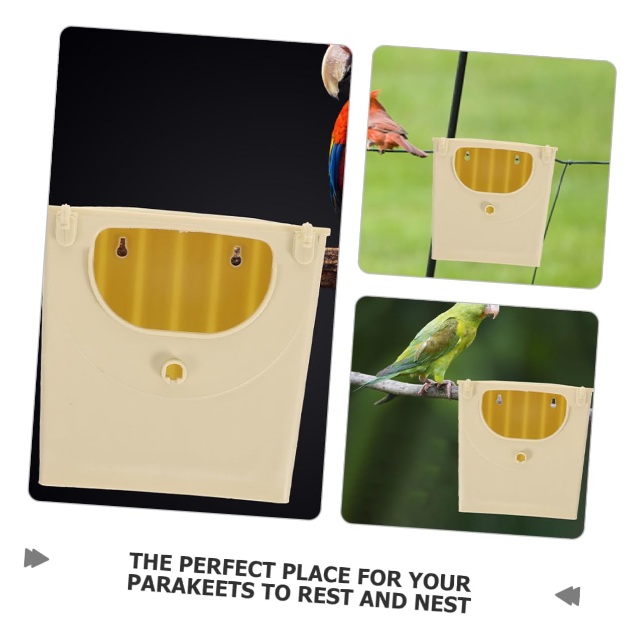 BESPORTBLE 15 Piezas Caja de cría de Aves Caja de Nido de Aves pequeñas Caja de Nido de Aves Tropicales Jaula para Loros Nido para Dormir Nido de pájaros de plástico el plastico