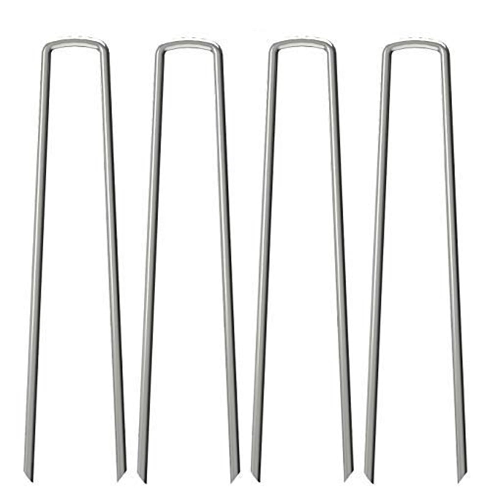 Ok5star Galvanized 50 Pack 12" Garden Stakes Pins,Heavy Duty Garden Landscape Staples Stakes Pins Landscape Fabric Staples Sod Ground Staple For Anchoring Weed Barrier Fabric