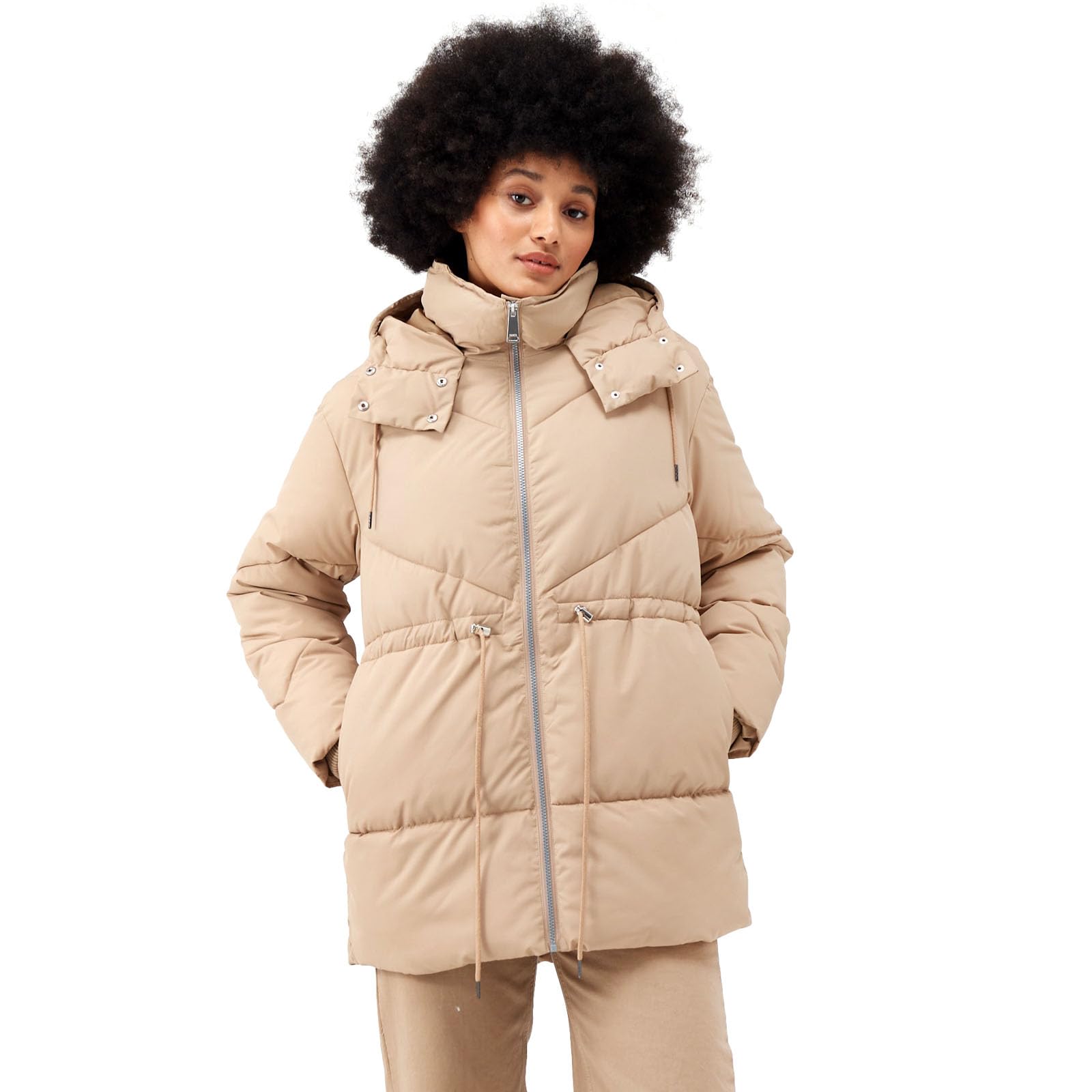 Regatta Womens Rurie Baffled Padded Jacket - Barleycorn - 20