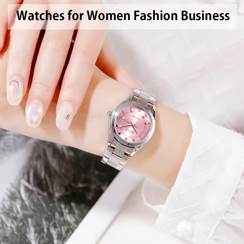 SKMEI Watches for Women Ladies Female Fashion Waterproof Dress Business Stainless Luxury Classic Analog Quartz Simple Wife Girls Gifts Gold Wrist Watch - Image 2