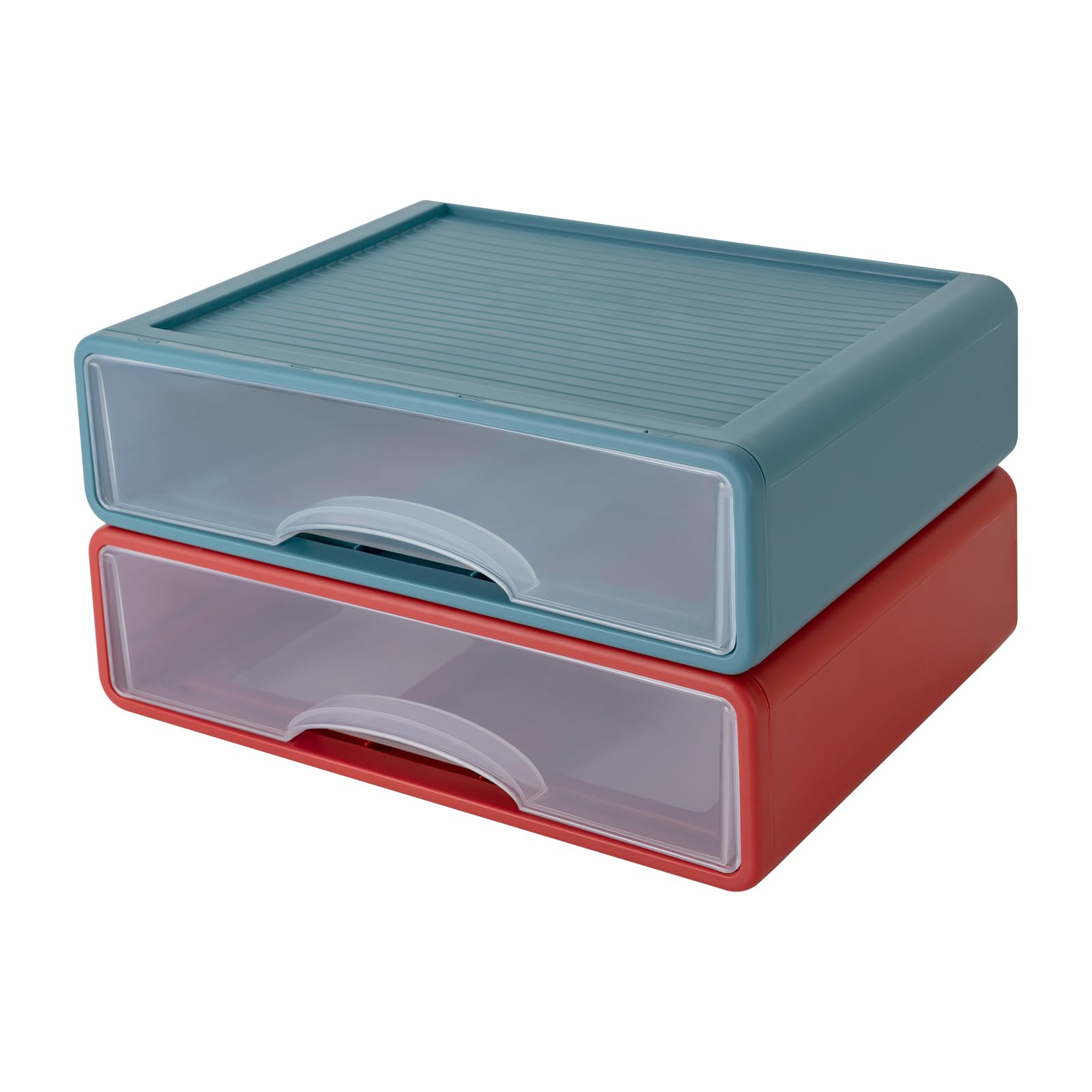 Boîte de rangement de bureau à 6 tiroirs en plastique empilable pour documents, fournitures de bureau, bijoux, cosmétiques, maison et bureau, boîte de rangement de bureau DIY (multicolore)