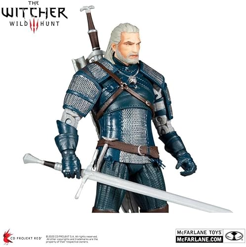 Miniatura 2 de McFarlane Toys The Witcher Geralt of Rivia (Viper Armor Teal) Figura de acción de 7 pulgadas con accesorios