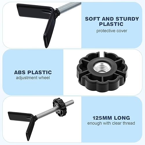 Miniatura 3 de Paquete de 4 adaptadores de barandilla para puerta de bebé, varillas de husillo Y M8 (0.315 in) para puertas de escalera de seguridad para bebés y