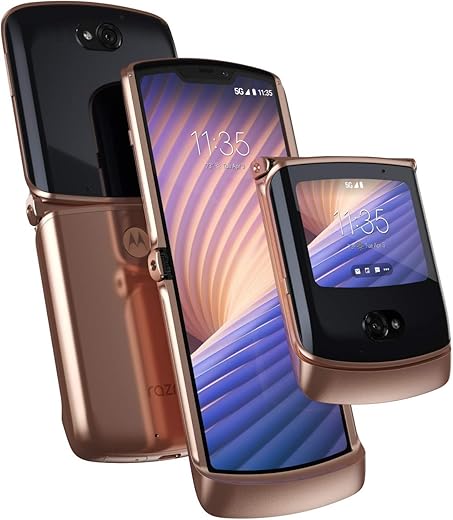 Motorola Razr 5G | Unlocked | Made for US | 8/256GB | 48MP Camera | 2020 | Polished Graphite